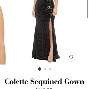 Black sequin formal dress